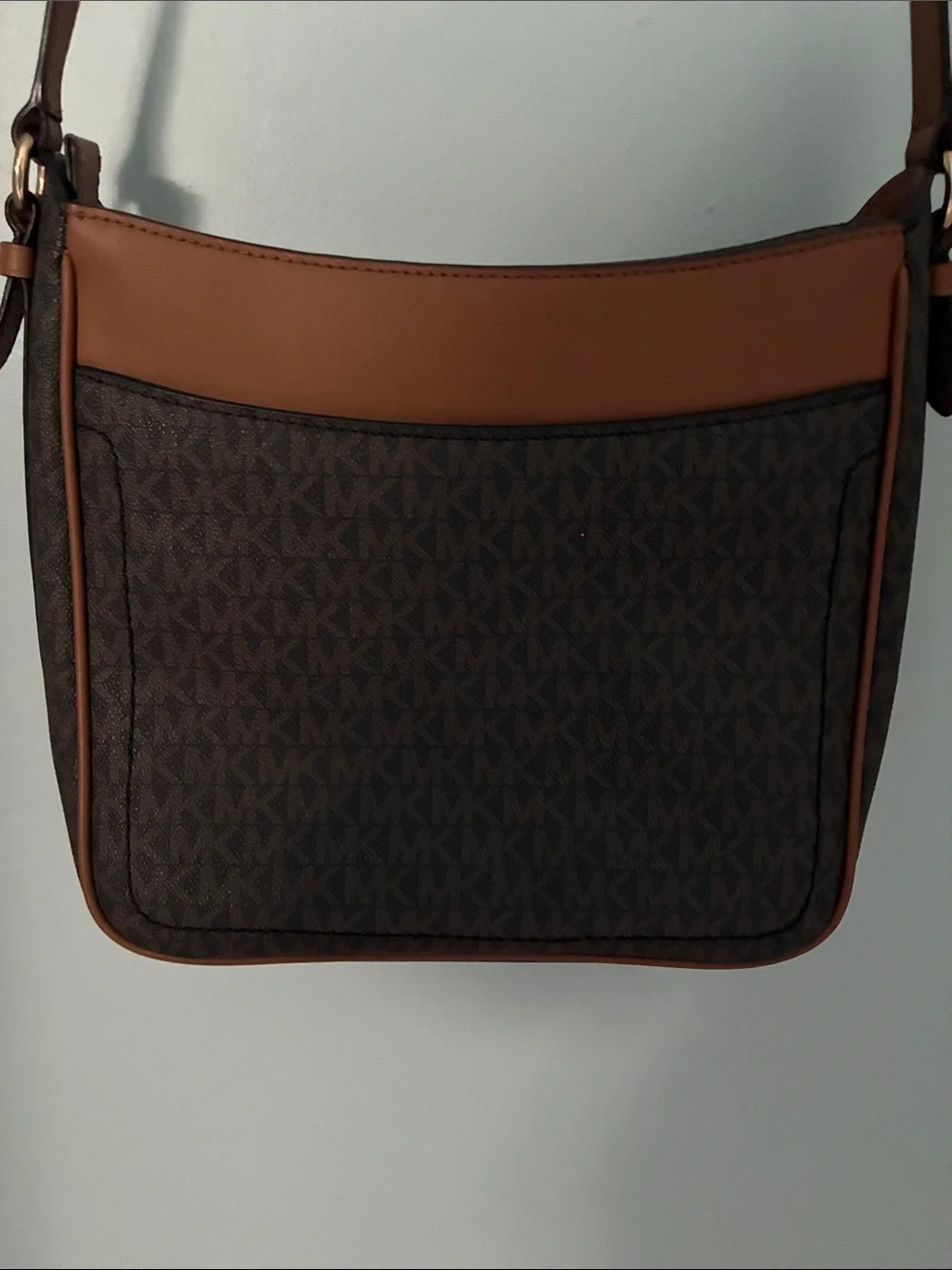 Michael Kors Brown Signature crossbody Bag with Brown Trim